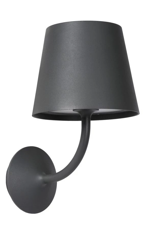 Lucide JUSTIN - Wall light Indoor/Outdoor - LED Dim. - 1x7W 3000K - IP65 - Black - turned off